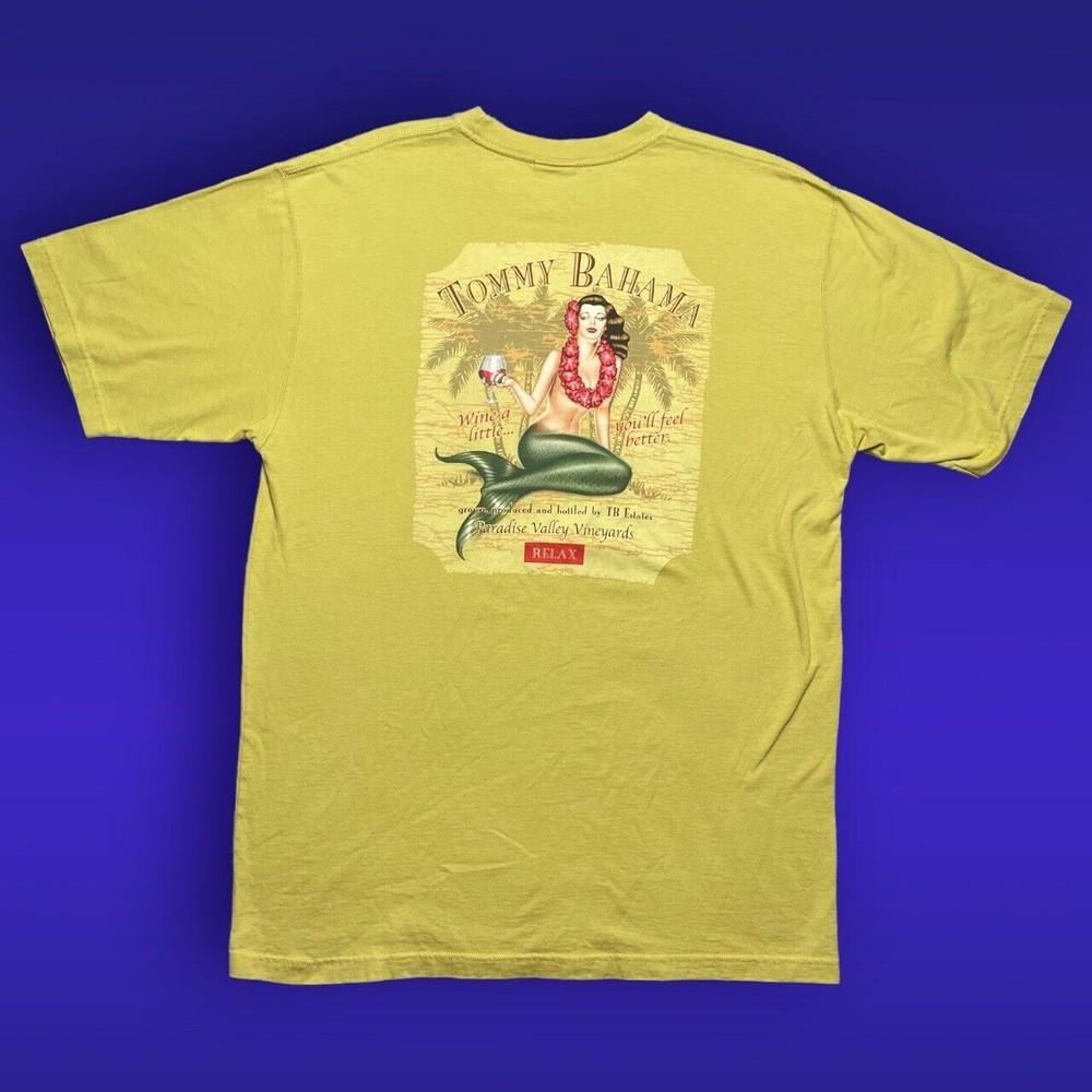 VTG Tommy Bahama mermaid T Shirt Hawaiian theme, EUC-like new, Sz M, Unique